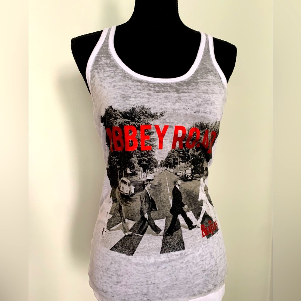 THE BEATLES ABBEY ROAD NOVELTY WOMENS TANK TOP - COLLECTORS ITEM - SIZE SMALL